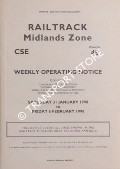 Book cover of Weekly Operating Notice containing Temporary Speed Restrictions, Engineering Arrangements, Signalling & Permanent Way Alterations, General Instructions and Notices, 31 January to 6 February 1998 by Railtrack Midlands